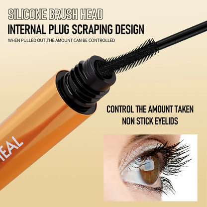 Slim Volume Mascara Waterproof Long-lasting Mascara Curls Up with One-Brush Lash Primer Eyelash Setting Eyes Makeup