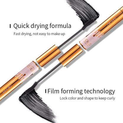 Thick Curly Eye Black Waterproof Non Smudging Slim Durable And Makeup Free Eye Black Gold Color Mascara