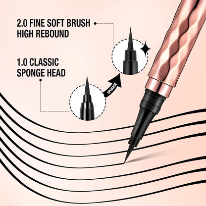 O.TWO.O Black Slim Line Eyeliner Pencil Easy To Draw Waterproof Eye Liner Pen Long Lasting Quick Dry Liquid Eyeliners